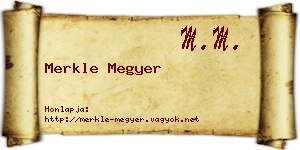 Merkle Megyer névjegykártya